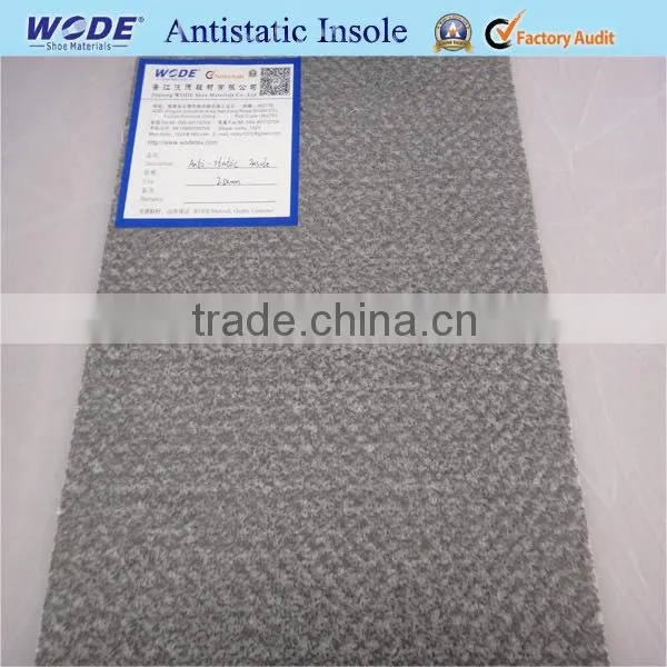 Antistatic nonwoven insole board for safety shoes