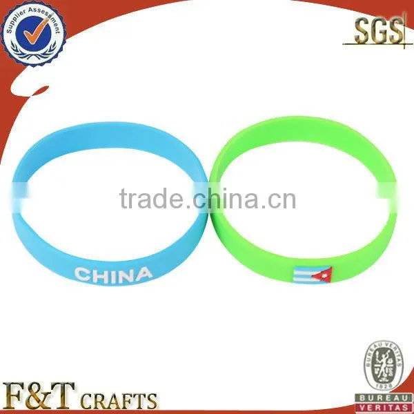 fashion thick custom cheapest debossed silicone allergy bracelet for cancer clarity
