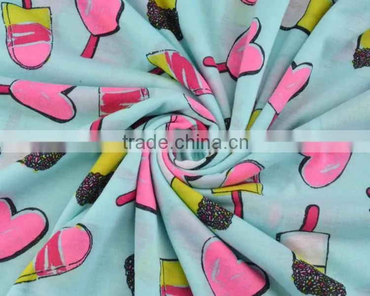 Jiufan textile polyester knitting fabric for little grils