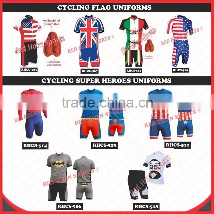 Men's Cycling Uniform With USA Flag Design