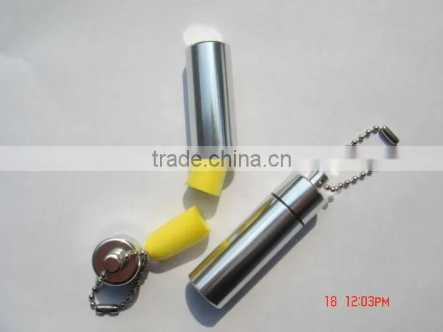 PU Earplugs with Aluminiuml Alloy Container and Ball Ring Promotional Gift