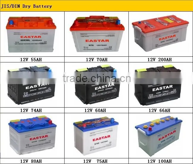 Auto Battery Dry Charged Car battery 3k battery