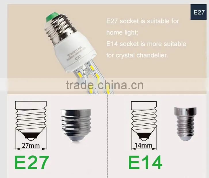 3U 4U CFL Ultra Bright 3W 5W 7W 9W 12W 16W 24W LED lamp e27 110V Energy Saving LED Corn Bulb E14 220V led light for home
