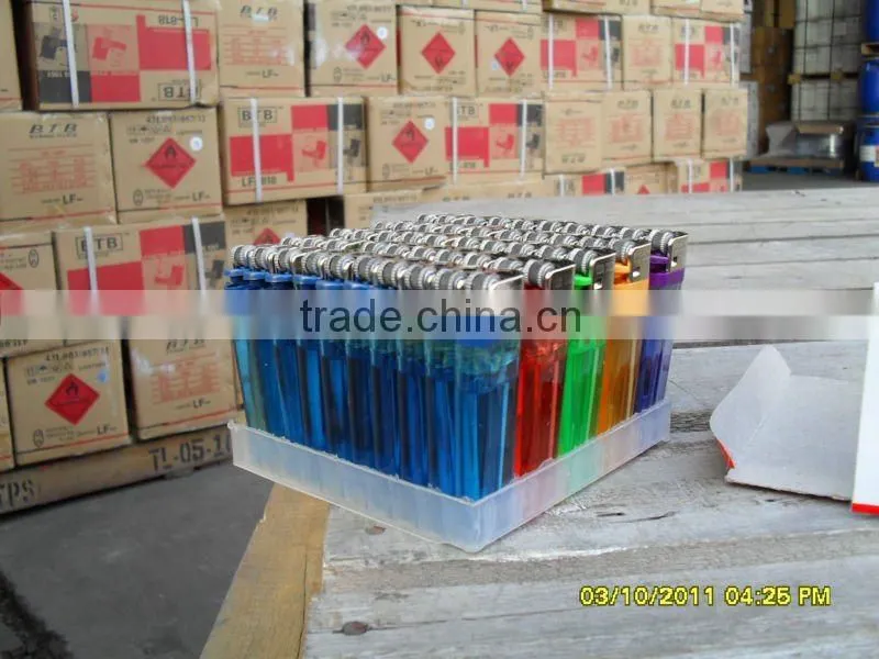 Disposable flint lighter plastic