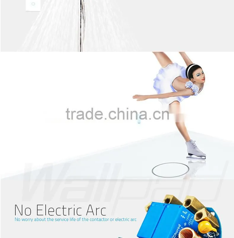 China Supplier Wallpad Luxury Waterproof Black Crystal Glass 110~250V RJ45 Computer Internet Network Wall Socket Switch
