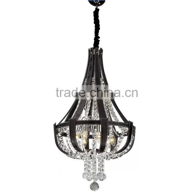 Small black acrylic chandelier for hallways