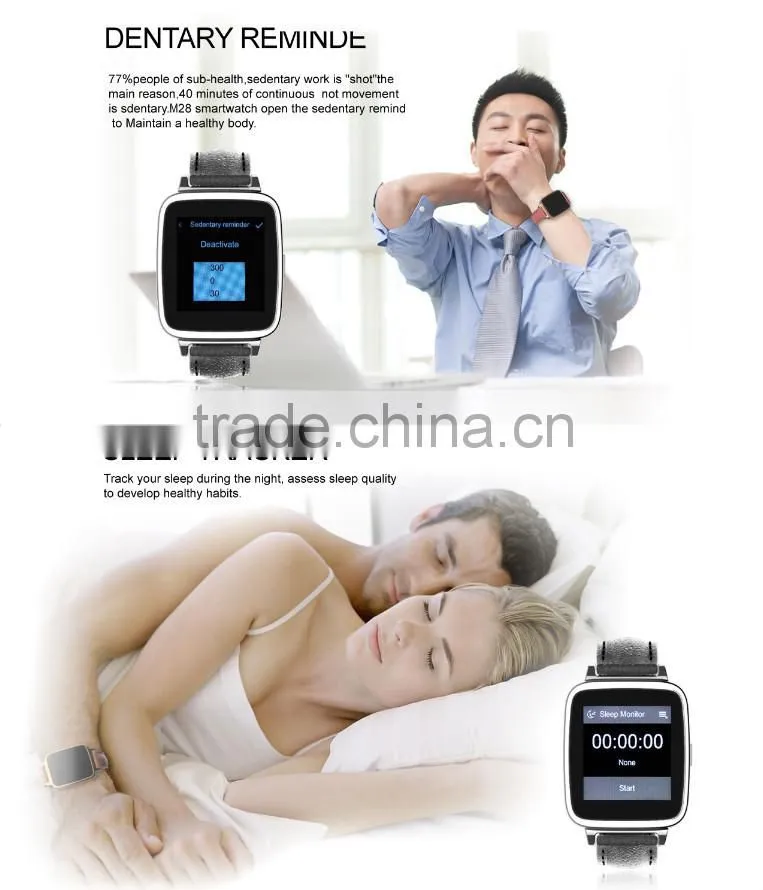 2015 new arrivel BTW-M28 bluetooth smart watch with heart rate monitor