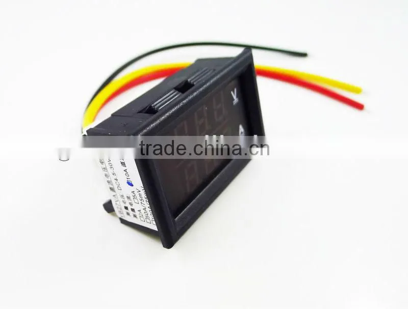 DC 4.5-30V 10A dc digital ammeter and voltmeter