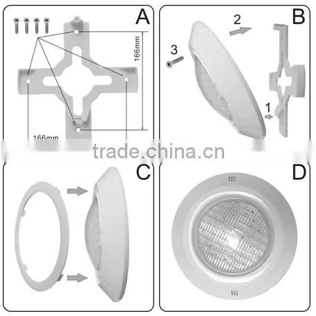 led swimming pool light wall-mounted type 360LED white