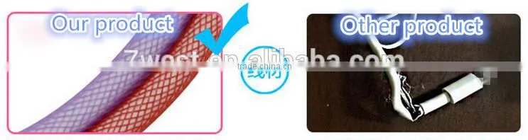 Newest Aluminum Mesh Braided Micro 5 pin USB Charger Cable for Samsung
