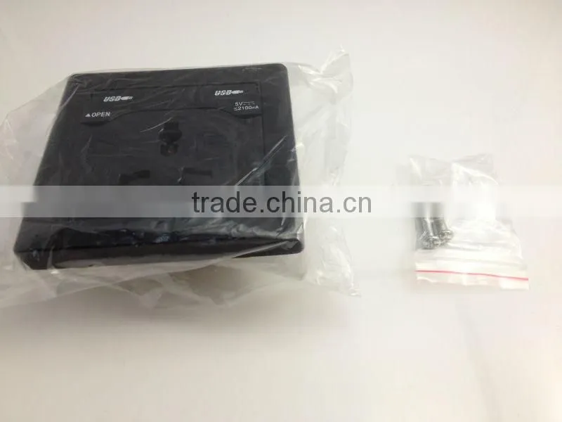 High quality wall socket with USB charger,2100mA