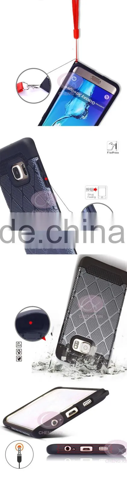 2016 hot selling beautiful mobile phone back cover for samsung galaxy s6 edge case mobile phone case