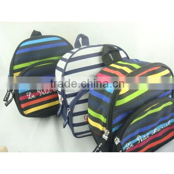 microfiber colors lines backpack school bag for kids
