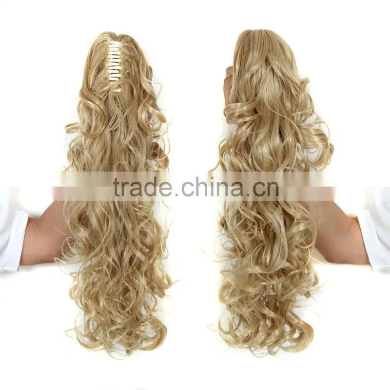 Ponytail synthetic hair curly style many colors possible
