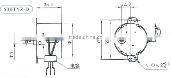 China manufacturer 50KTYZ-D1 220v ac synchronous motor in China for smart toilet