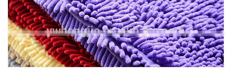 Chenille bath mat