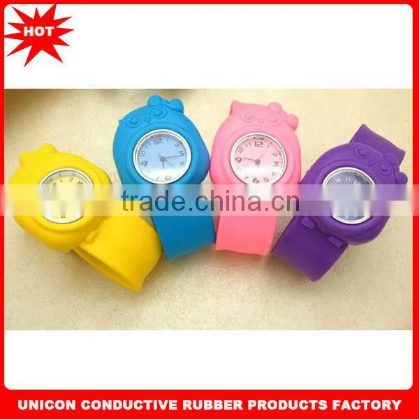 vogue flower silicone bracelets watches ladies