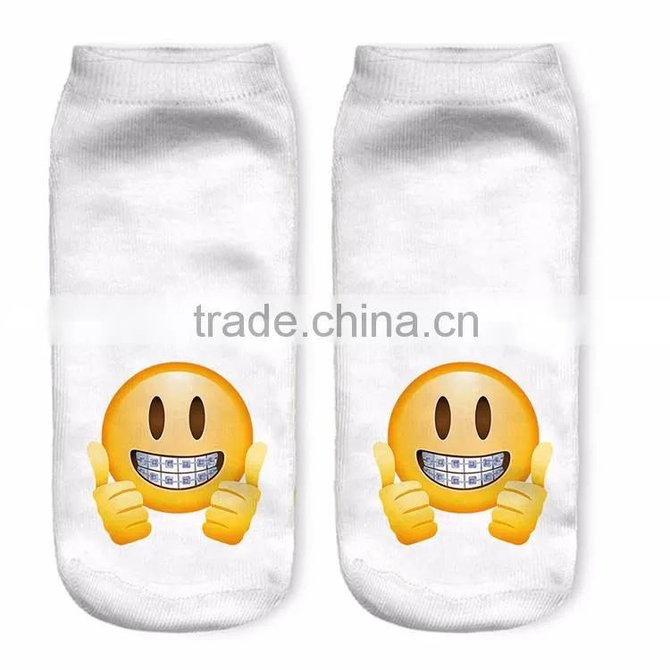 wholesale fashion custom print emoji socks