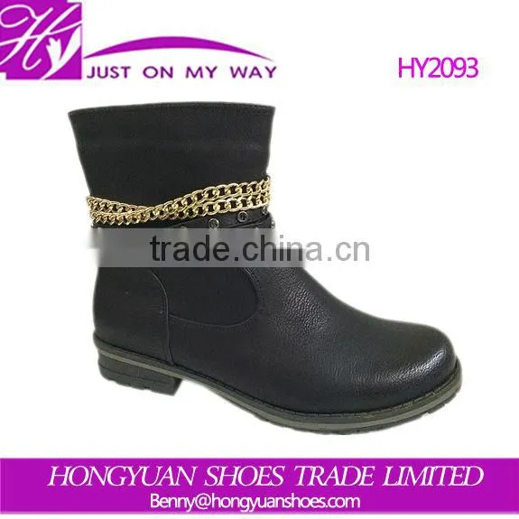 HY2077 free sample purple boot with buckle