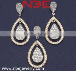 Micro pave setting 925 sterling silver jewelry
