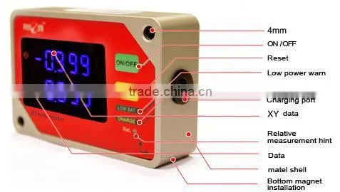 DMI800 Dual Display Digital Protractor Tilt Angle Measure Tool High Precision