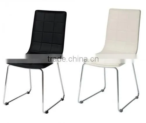 DC-4162 chromed iron legs dining chair