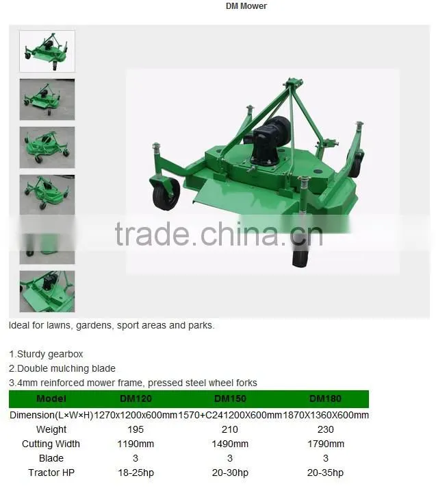 atv finishing mower ,13hp atv mower for sale
