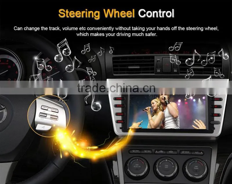 Ownice quad core Android 4.4 Car GPS stereo for Mazda 6 with Mirror link