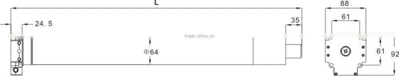 64mm tubular motor with manual for rolling shutters/automatic door opener