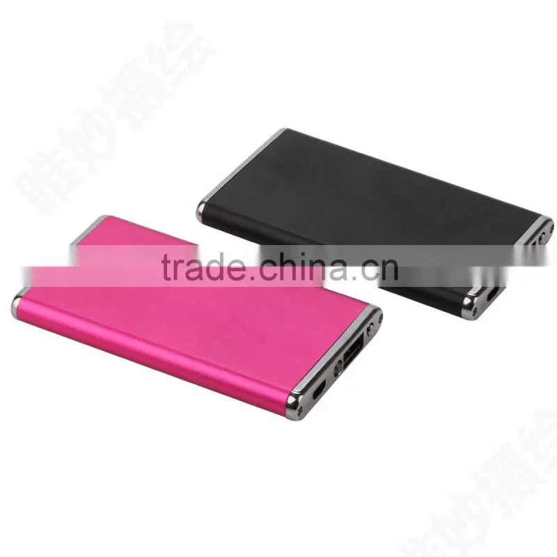 aluminium alloy portable li-polymer ultra thin power bank 8000mah