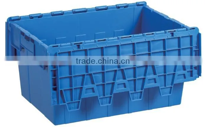 Plastic moving box with dolly