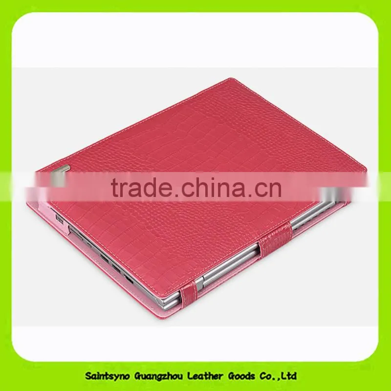15641 Newest custom Alligator leather smart cover for tablet