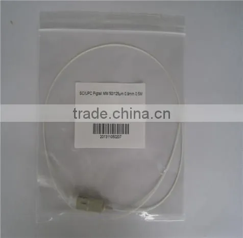 Multimode 60/125 orange color 900um simplex Fiber Optical SC/UPC Pigtail