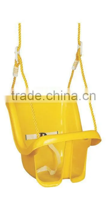 High back plastic baby swing