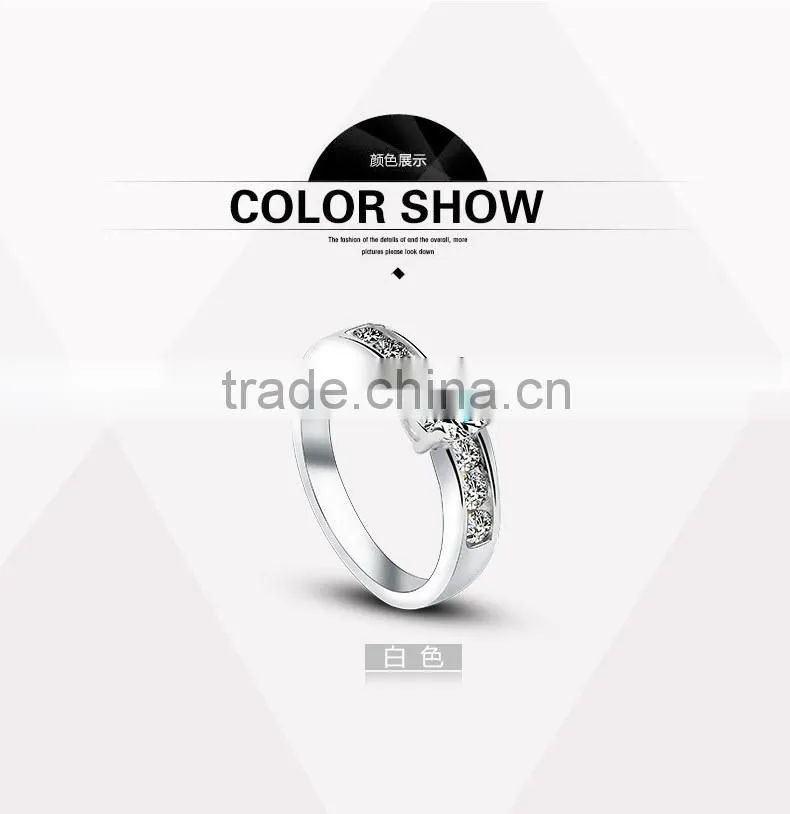 OUXI 925 sterling silver ring designs for girl with Austria Crystal 40141