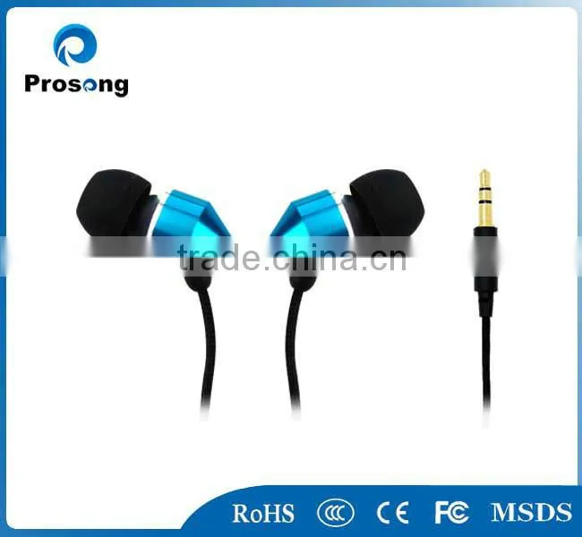 High quality newly design metallic fashionable earphone for mp3