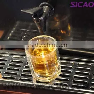 Compressor Cooling LED Display 1 or 2 Bottle Liquor Dispenser wiht CE ROHS