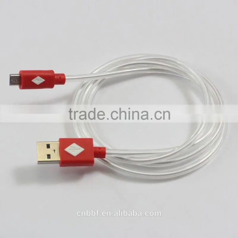 High Quality 1m led light Micro USB Data Cable Sync Charge Cord for Samsung