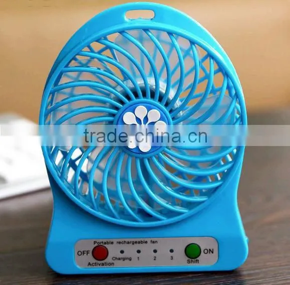 3 speed control portable purple electric led mini USB desk fan for student