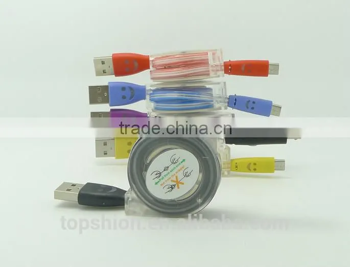 Bling bling micro led light universal usb cable charger