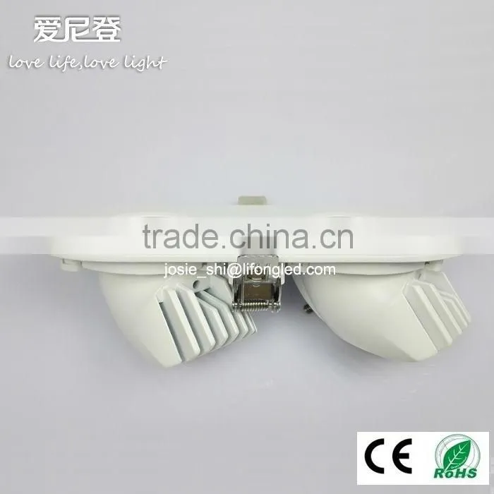 adjustable high cri china factory Double head 2x9W LED COB downlight LED ceiling light with 3 years warranty
