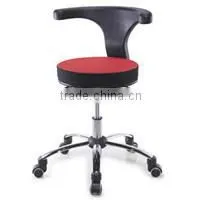 2015 Leather Red Kitchen Bar Chairs with Round Seat and Footrest