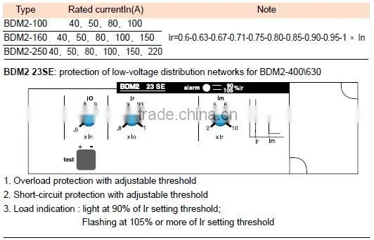 BDM2-X 3P 630A MOULDED CASE CIRCUIT BREAKER