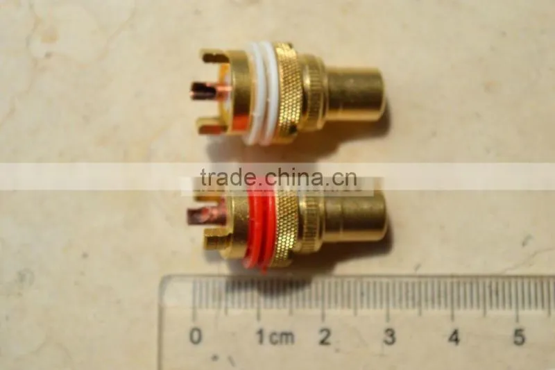 Terminal Copper 2x RCA Alluvial Gold Pre-amplifier Chassis DAC Audio Signal