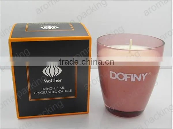 high quality flat candle box with custom different design for scented candle packing
