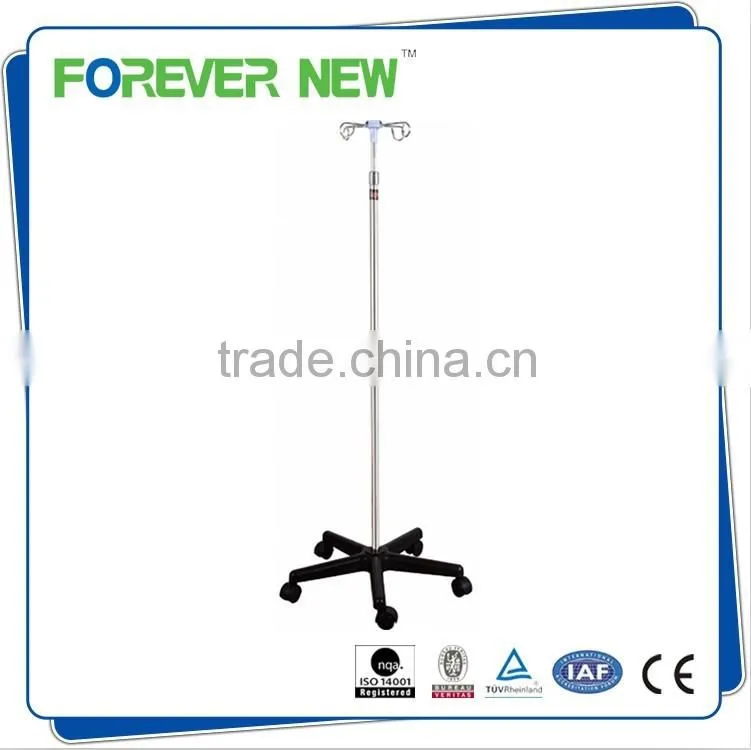 YXZ-027 IV Pole with four hooks one-hand-adjustment iv stand pole