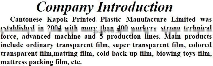 Hot Sell Good Quality Lower Price Kapok Transparent Clear PVC Film for Mattress Packing