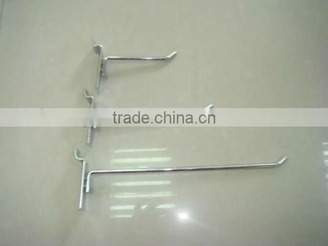 Wall-mounted slatted channel slotted slatwall square oval elliptical round display hook