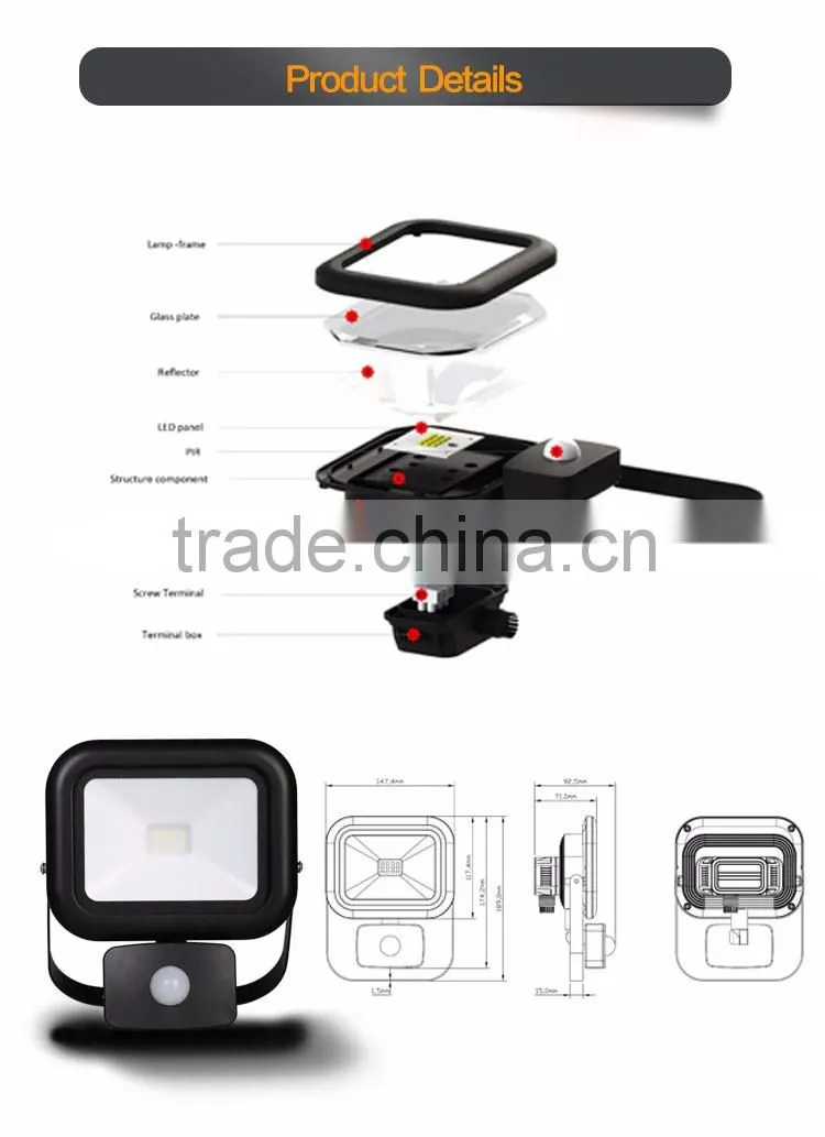Smart 10W Sensor LED Floodlight