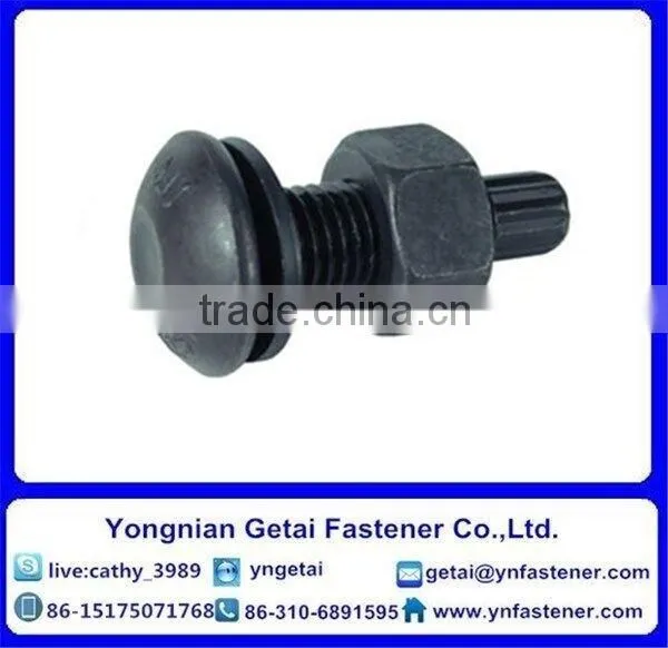 Sets of torshear type high strength bolt hexagon nuts and plain washer for steel structures